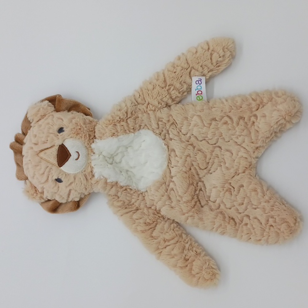 Aurora Ebba Lion Baby Security Blanket Lovey Brown Soft Toy Textured